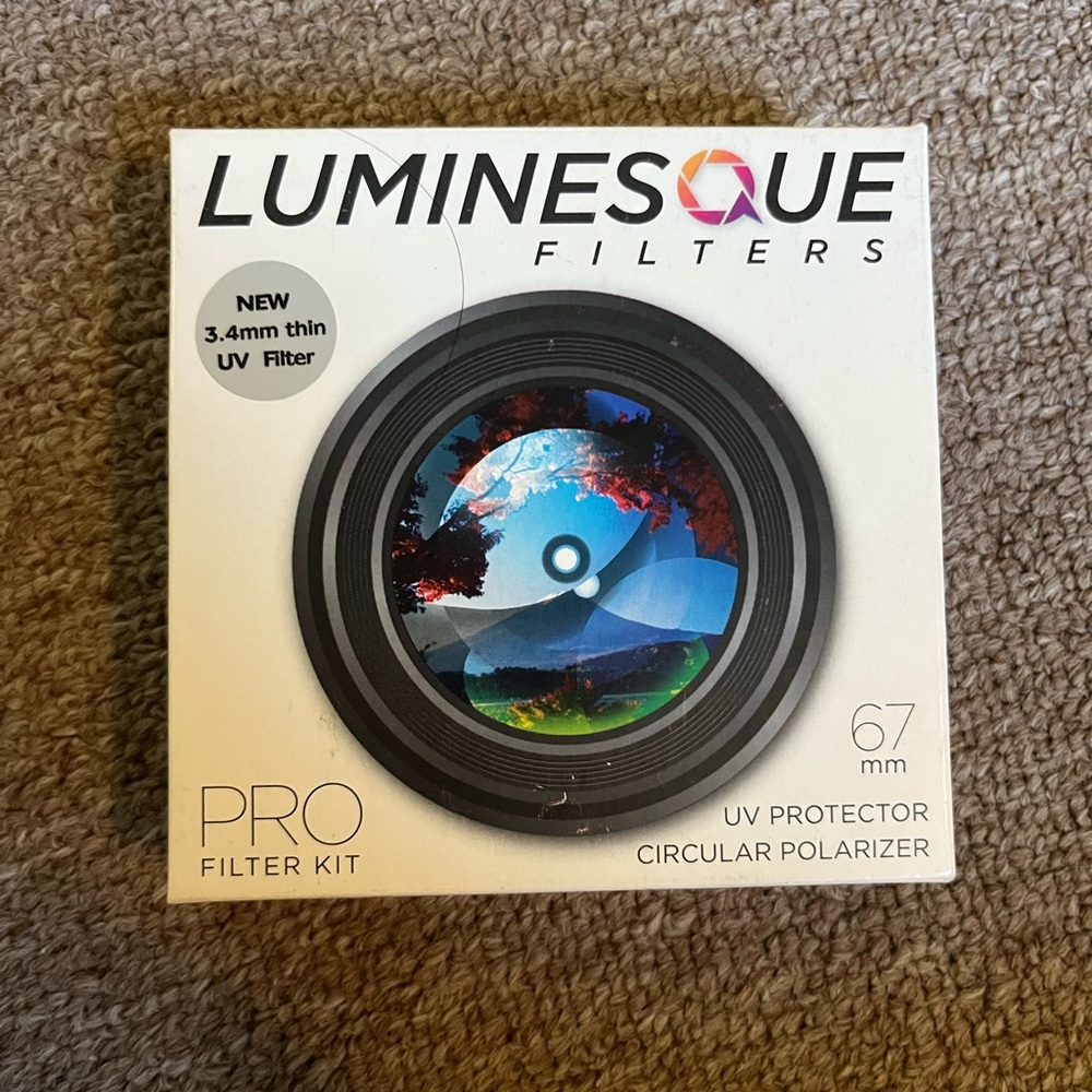 Luminesque 67MM PRO Filter Kit Circular Polarizer and UV Protector filter NIB